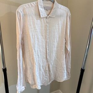 Orlebar Brown Linen Long sleeve Linen Blush Pink Men’s Large Button-Preowned